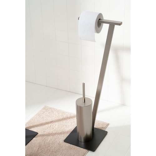 Держатель для туалетной бумаги с ершиком stan, 71 см, никель фото 7