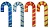 Елочное украшение КАРАМЕЛЬНАЯ ПАЛОЧКА с блестками, пеноплекс, 25 см, Морозко