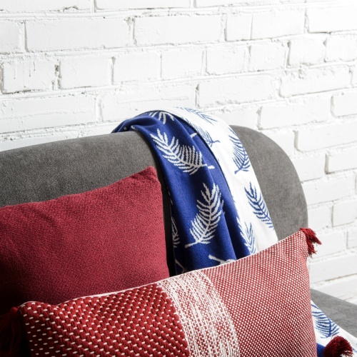 Подушка декоративная из хлопка фактурного плетения из коллекции essential, 45х45 см фото 2