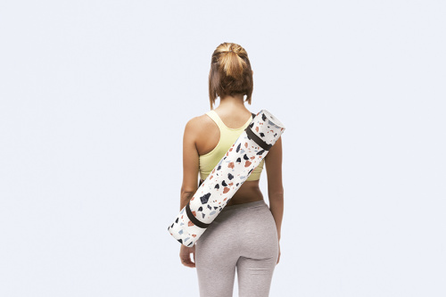 Коврик для йоги terazzo yoga белый фото 2