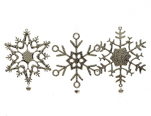 Снежинка "Серебрянка", 15 см, разные модели, Kaemingk
