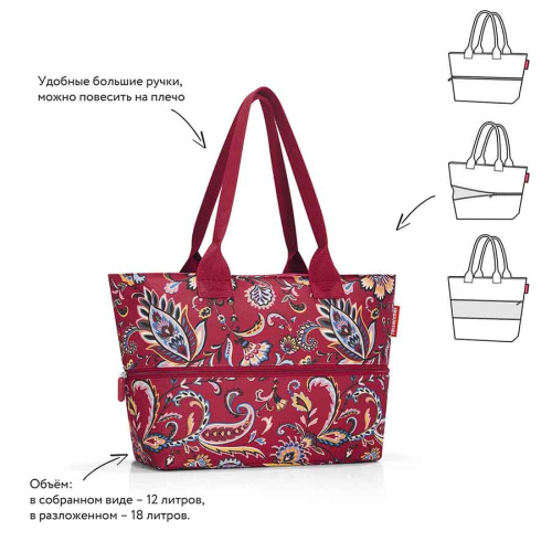 Сумка Shopper E1 paisley ruby фото 6