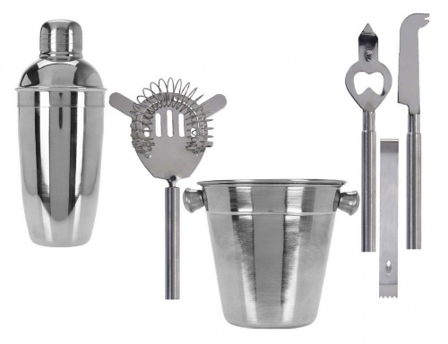 Набор "Коктейльная вечеринка", нержавеющая сталь, серебряный, 6 предметов, Koopman International фото 2