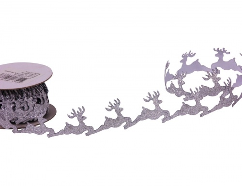 Лента для декорирования "Зимнее кружево - олени", 3х300 см, Edelman фото 4