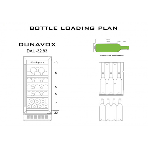 Винный шкаф Dunavox DAU-32.83 фото 3