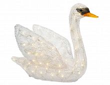 Светящаяся фигура "Лебедь", акрил, белый, тёплые белые LED-огни, уличный, Kaemingk