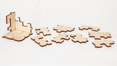 Деревянный конструктор-головоломка EWA Cube 3D puzzle фото 5
