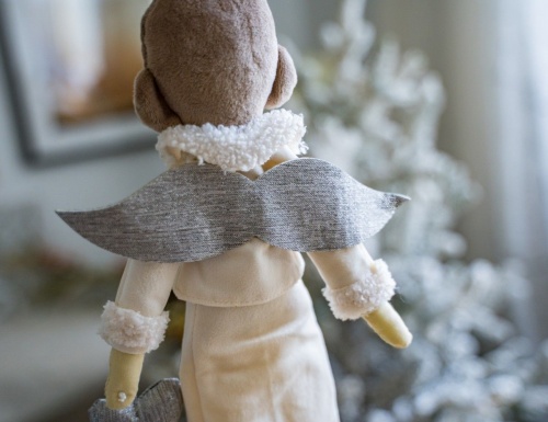 Кукла на ёлку МОДНЫЙ АНГЕЛ с звёздочкой, текстиль, 40 см, Due Esse Christmas фото 5
