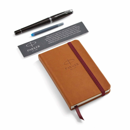 Набор подарочный Parker Urban Premium - Ebony Metal CT, перьевая ручка, M + блокнот фото 2