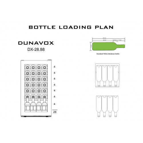 Винный шкаф Dunavox DX-28.88KF фото 2