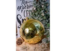 Пластиковый шар, глянцевый, золотой, 400 мм, Winter Deco