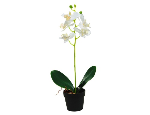 Искусственное растение в горшке "Орхидея", полиэстер, 40 см, Kaemingk фото 4