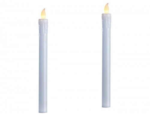 Светодиодные свечи "Романтичный уют", тёплые белые LED-огни, 24х2 см (2 шт.), STAR trading фото 2