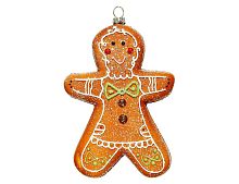 Ёлочная игрушка ПРЯНИЧНЫЙ ЧЕЛОВЕЧЕК, пластик, 16 см, Kaemingk (Decoris)