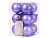 Набор однотонных пластиковых шаров матовых, цвет: сиреневый, 60 мм, упаковка 12 шт., Kaemingk