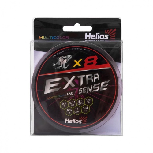 Шнур плетеный Helios Extrasense X8 PE, 150м, Multicolor HS-ES-X8 фото 4