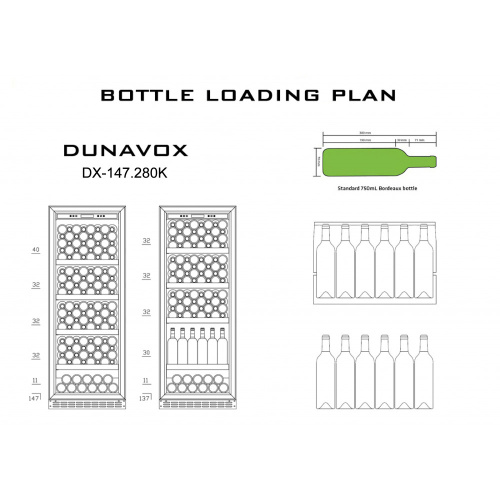 Винный шкаф Dunavox DX-147.280K фото 3