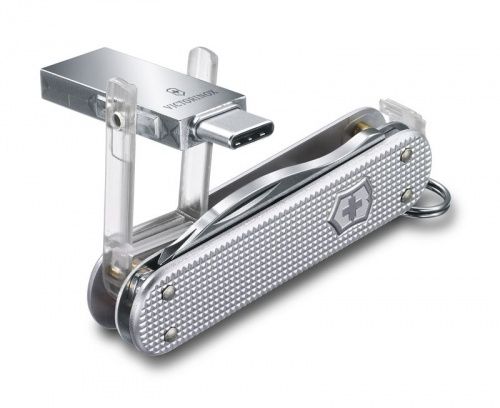 Нож-брелок Victorinox Jetsetter, USB 16 Гб, 58 мм, 6 функций, серебристый фото 3