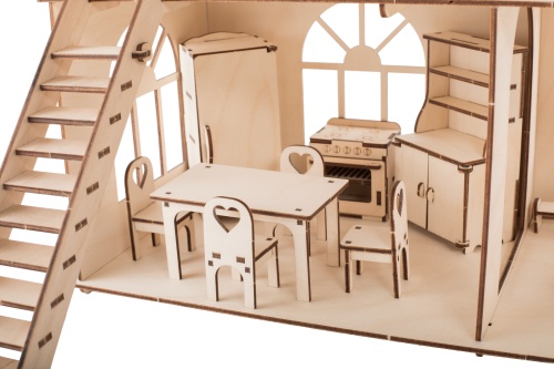 Конструктор-кукольный домик ХэппиДом &quot;Коттедж с мебелью Premium&quot; фото 8