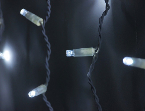 Гирлянда ЗАНАВЕС Rich Led Cap 2*3 м, 600 холодных белых LED ламп, белый ПВХ, соединяемый, IP65, Rich LED фото 2