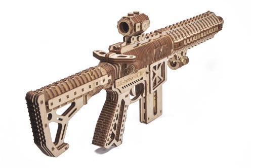 Механическая сборная модель Wood Trick Штурмовая винтовка AR-T фото 5