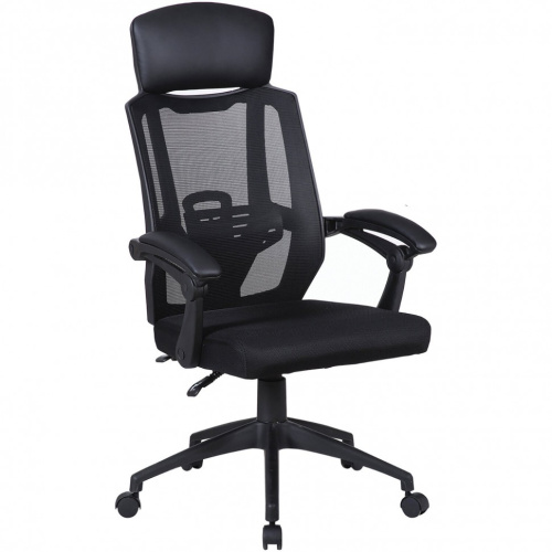 Кресло офисное Brabix Nexus ER-401 сетка/ткань/экокожа, черное 531835
