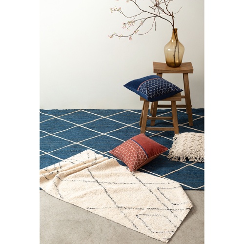 Чехол на подушку из хлопкового бархата с геометрическим принтом из коллекции ethnic, 45х45 см фото 7