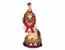 Стеклянная ёлочная игрушка "Цирковой лев", 14х6.5 см, Edelman