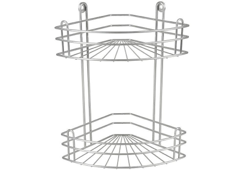 RUS-385024-2 Zn Полка для ванной 2-ярусная угловая, Rosenberg фото 2