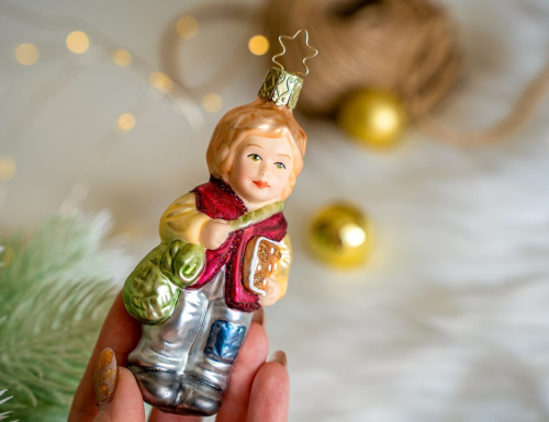 Ёлочная игрушка ГЕНЗЕЛЬ, стекло, 11 см, Inge Glas