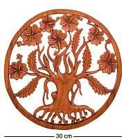 17-087 Панно резное «Дерево жизни» (суар, о.Бали)