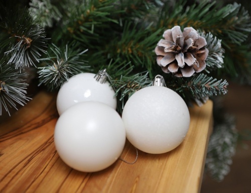 Набор однотонных пластиковых шаров, МИКС, Winter Decoration фото 3