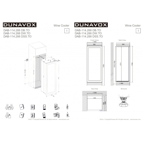 Винный шкаф Dunavox DAB-114.288DW.TO фото 8