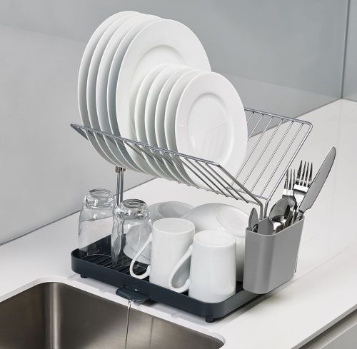 Сушилка для посуды с поддоном-сливом y-rack серая, 85084 фото 4