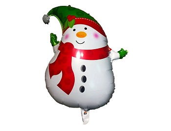 Новогодний шар воздушный из фольги "Волшебный снеговик", 59х73 см., SNOWHOUSE