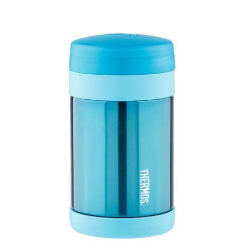 Термос детский для еды Thermos F3024TL Stainless Steel (0,47 литра), с ложкой, мятный фото 2