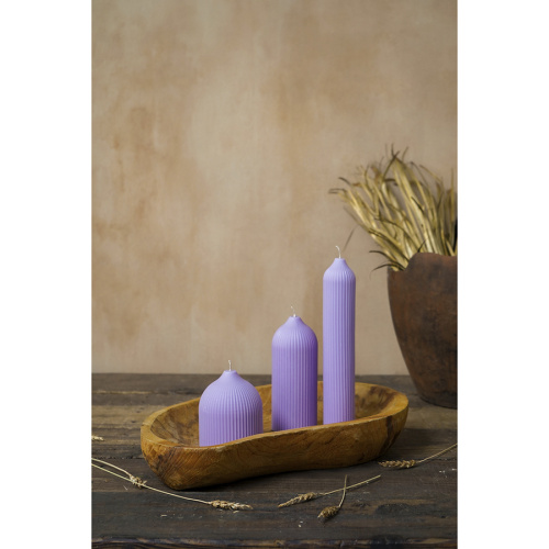 Свеча декоративная цвета лаванды из коллекции edge фото 6