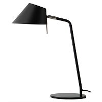 Лампа настольная office, d18 см, черная матовая