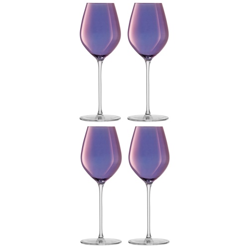 Набор бокалов для шампанского aurora, 285 мл, фиолетовый, 4 шт.