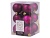 Набор однотонных пластиковых шаров матовых, цвет: фиолетовый, 60 мм, упаковка 12 шт., Kaemingk