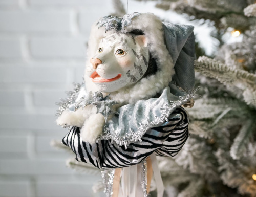 Ёлочная игрушка ТИГР ШОЛТО, текстиль, полиэстер,  30 см, Winter Deco фото 3