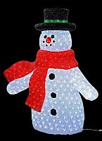 Светящаяся фигура "Гостеприимный снеговик", акрил, 50 холодных белых LED огней, 40 см, уличный, KAEMINGK