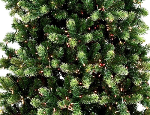 Искусственная ель ДЖОРДЖИЯ СТРОЙНАЯ (литая хвоя PE+PVC), зелёная, 2550 красных/тёплых белых LED-огней, 2.74 м, A Perfect Christmas фото 3