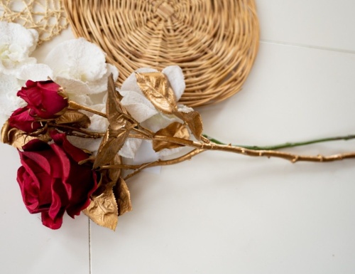 Декоративная "Роза - королевское великолепие", искусственный шёлк, EDG фото 2