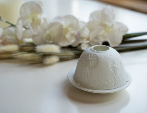 Подсвечник для чайной свечи "Нежность одуванчиков", фарфор, 8х12 см, SHISHI фото 3