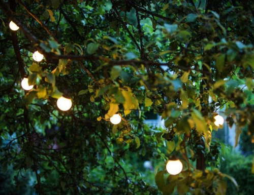 Ретро гирлянда МОЛОЧНЫЕ ШАРЫ, 20 тёплых белых LED-огней, 9.5+3 м, черный провод, уличная, Kaemingk (Lumineo) фото 2