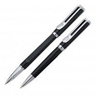 Набор подарочный Pierre Cardin Pen&Pen - Black, ручка шариковая + ручка -роллер