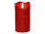 Светодиодная восковая свеча ЖИВАЯ ДУША, красная, тёплый белый LED-огонь, "натуральный фитилёк" 3D, 7х13 см, таймер, батарейки, Kaemingk (Lumineo)