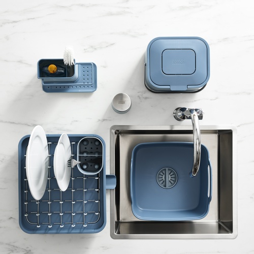 Контейнер для мытья посуды wash&drain™, синий фото 6