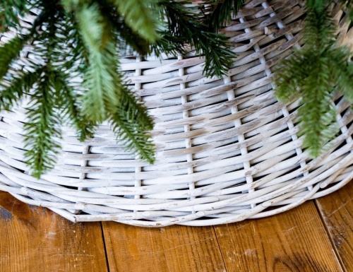 Плетёная корзина "Виллаж" для декорирования основания елки, National Tree Company фото 3